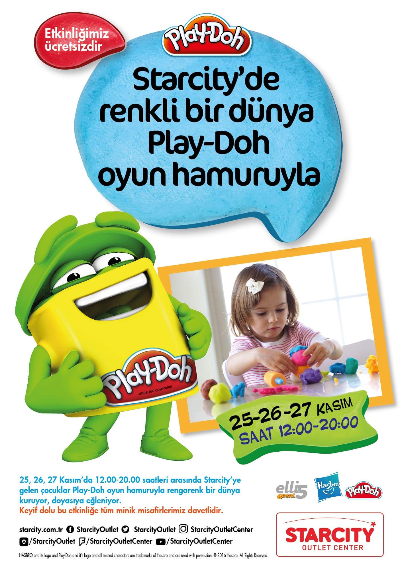 Starcity’de Renkli Bir Dünya Play-Doh Oyun Hamurlarıyla