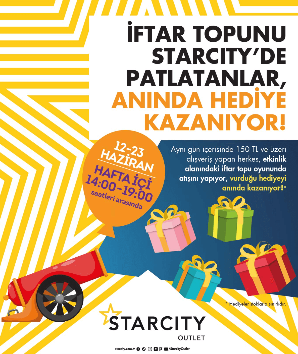 Hafta içi Starcity’e Gelenler, Ramazan Hediyelerinin Sahibi Oluyor