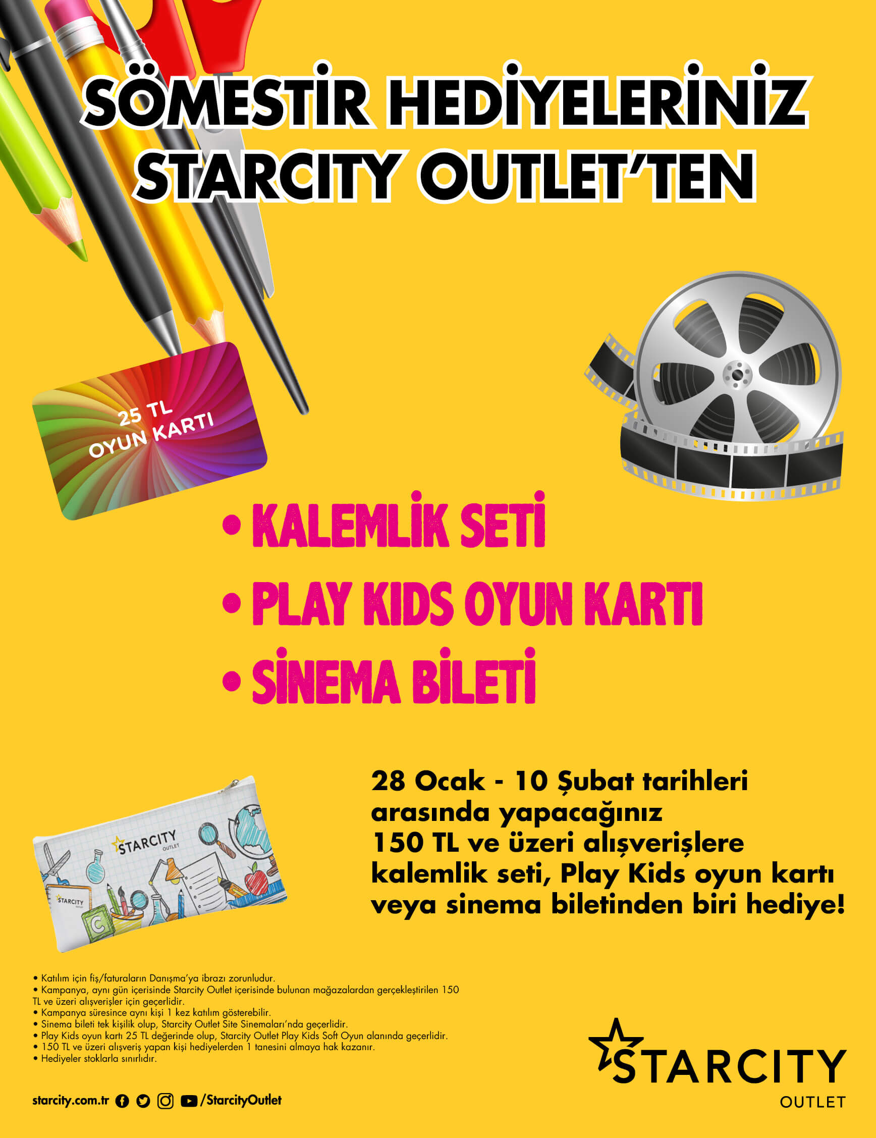 SÖMESTİR HEDİYELERİNİZ STARCITY OUTLET’TEN