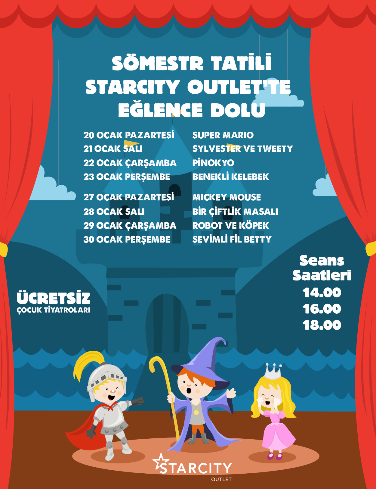 Starcity Outlet’te perde çocuklar için açılıyor !