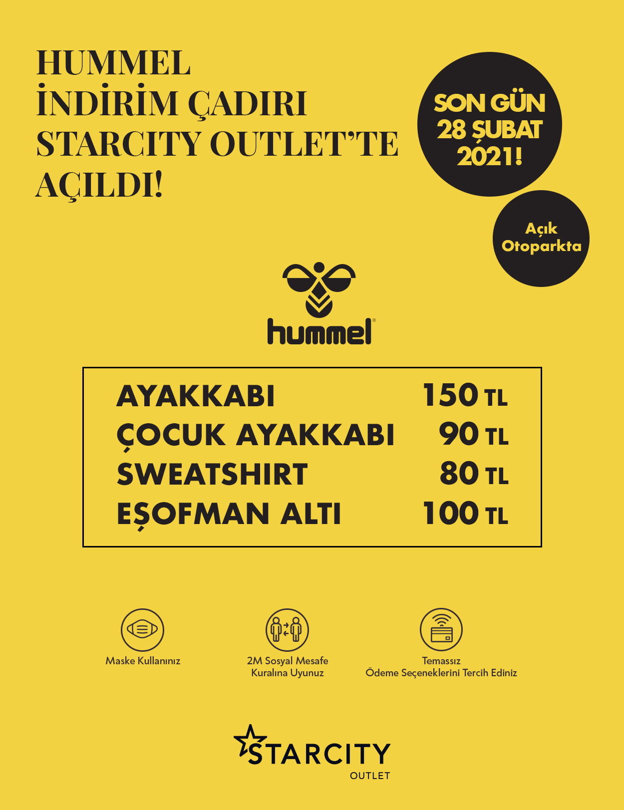 Hummel İndirim Çadırı Starcity Outlet’te!