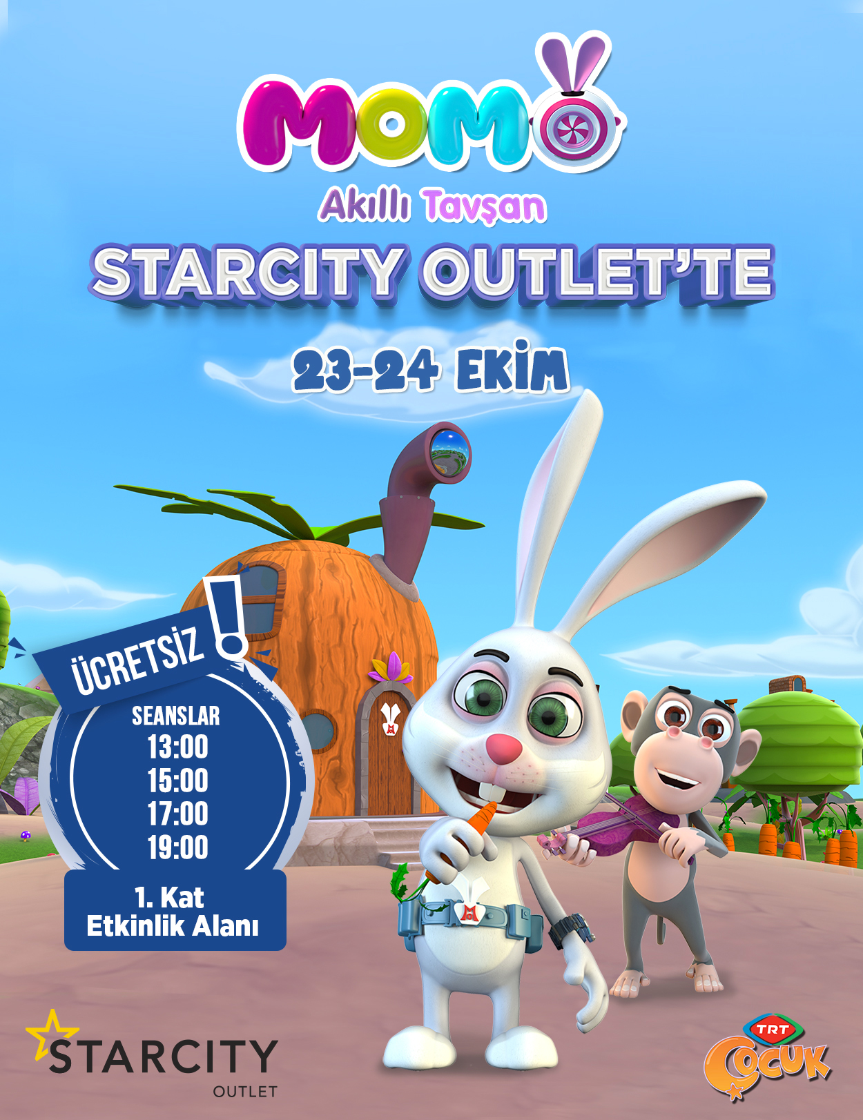 Akıllı Tavşan Momo Starcity Outlet’e Geliyor !