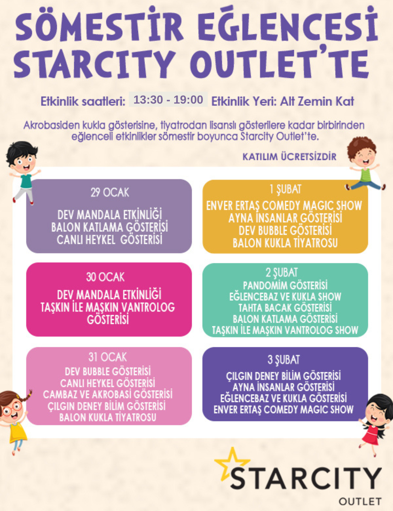 SÖMESTİR EĞLENCECİ STARCİTY OUTLET’TE!