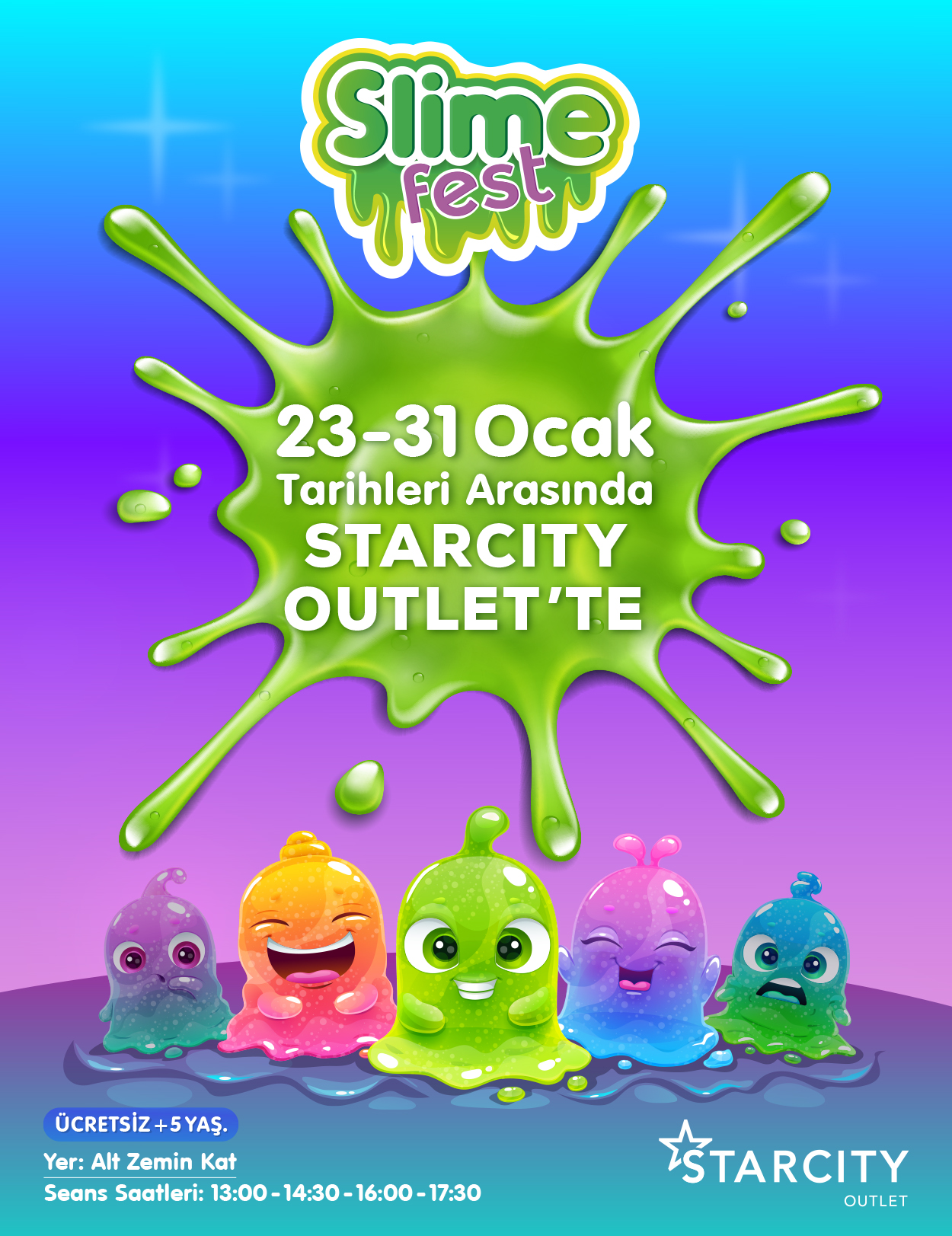 Slime Fest, 23-31 Ocak 2023 tarihleri arasında Starcity Outlet’te !