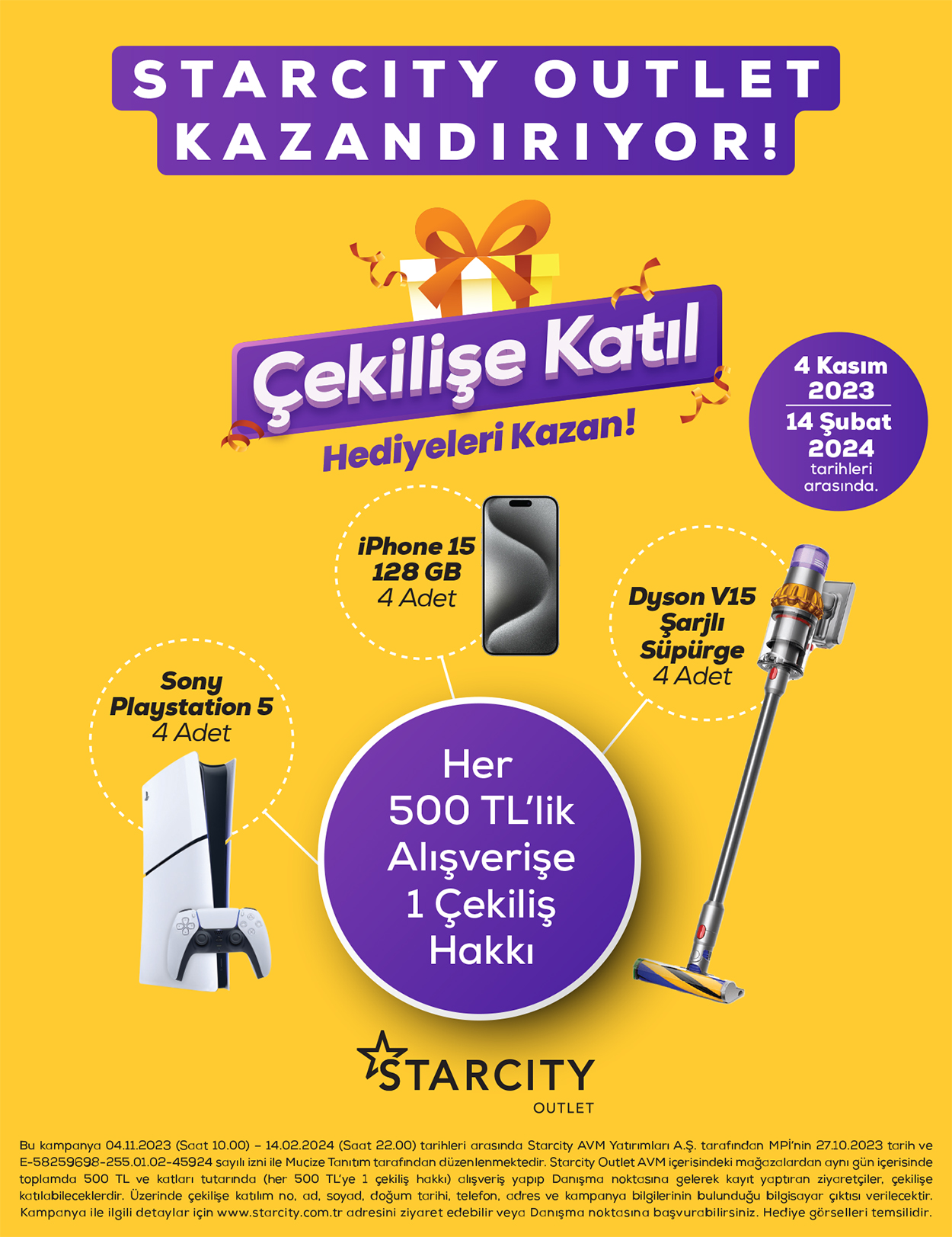 Starcity Outlet Birbirinden Değerli Hediyeler Kazandırıyor!  