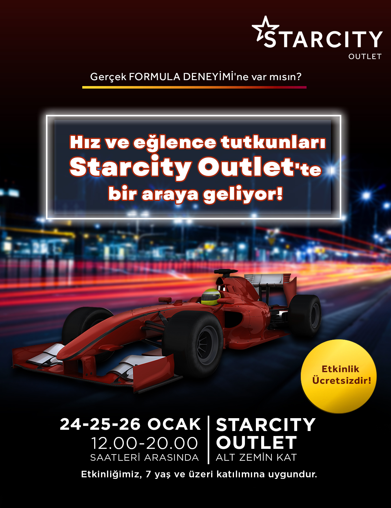 Hız ve Eğlence Tutkunları Starcity Outlet'te bir araya geliyor.