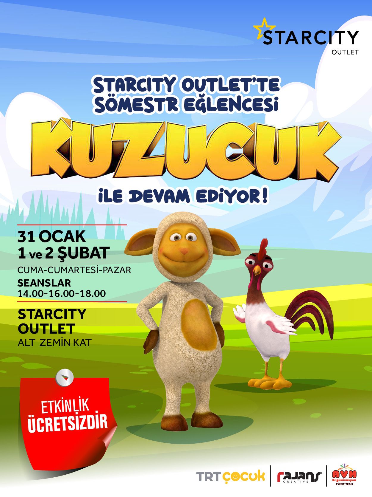 Starcity Outlet'te Sömestr Eğlencesi Kuzucuk İle Devam Ediyor!